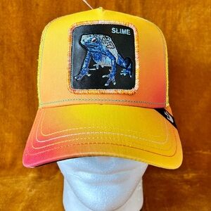 Authentic Goorin Bros Lemon Slime Frog Trucker Hat